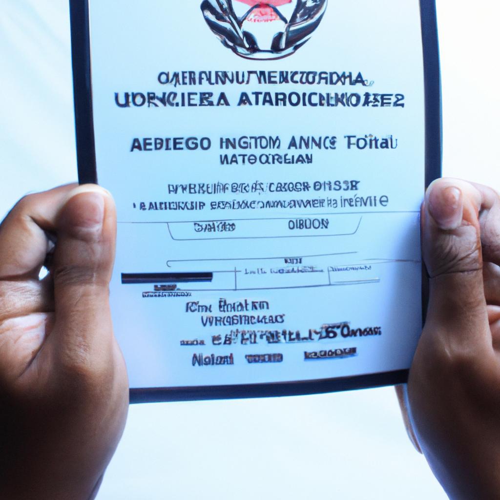 Person holding UGC accreditation certificate