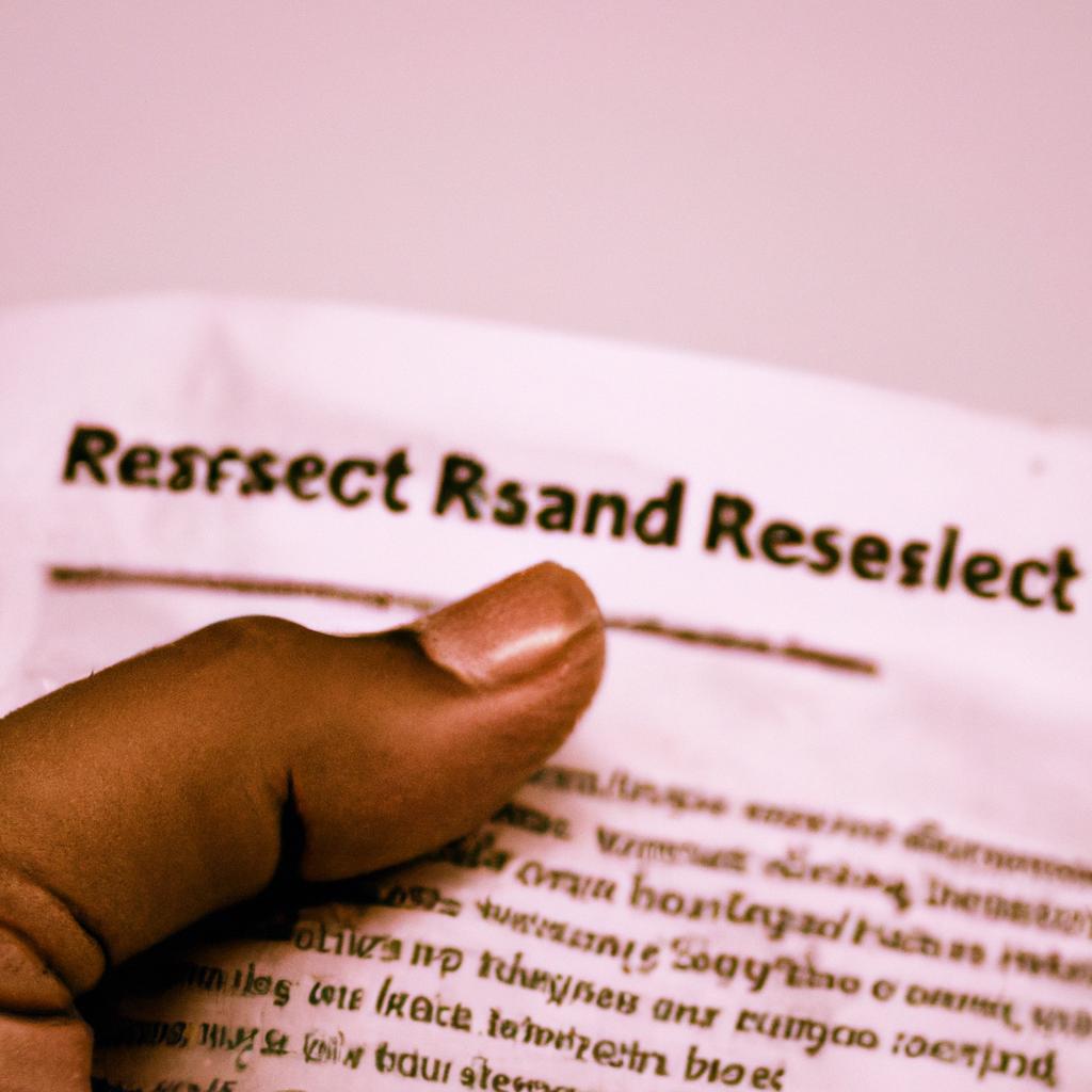 Person holding a research proposal