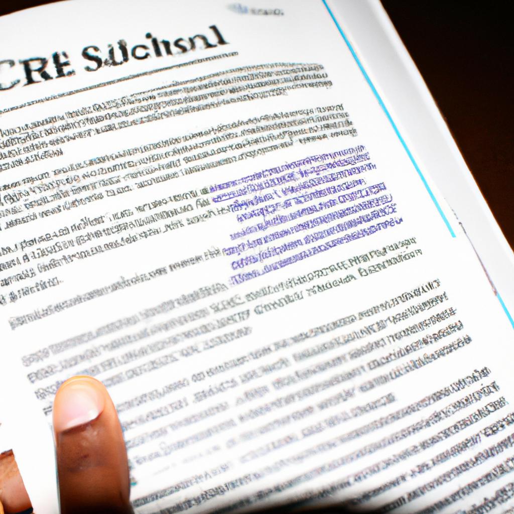 Person reading scholarship eligibility criteria