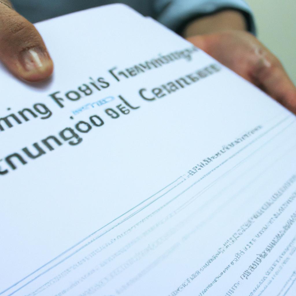Person holding research funding document